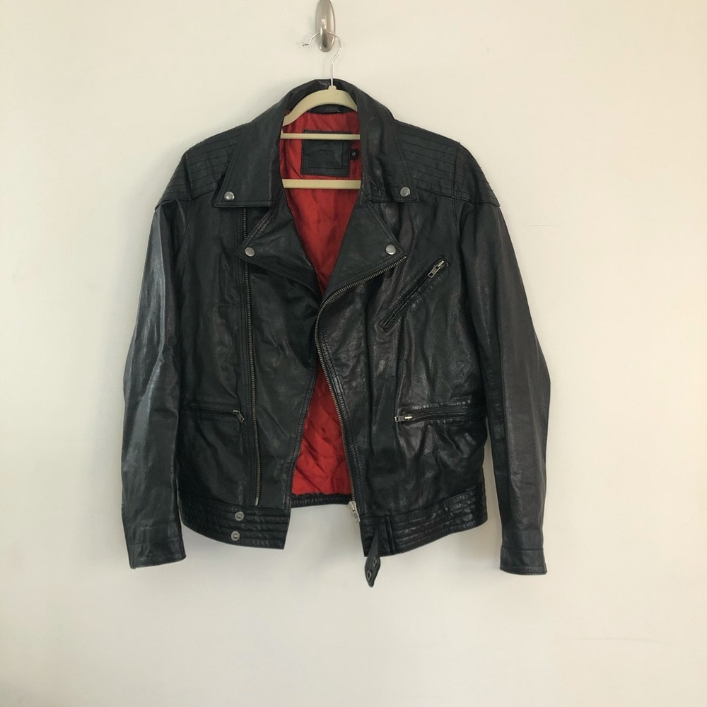 ASOS Black Leather Biker Jacket